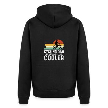 Bester Vater Fahrrad fahren Cooler Papa E-Bike - Unisex Premium Bio Zip Hoodie - Schwarz - Hinten - Nico (187cm)