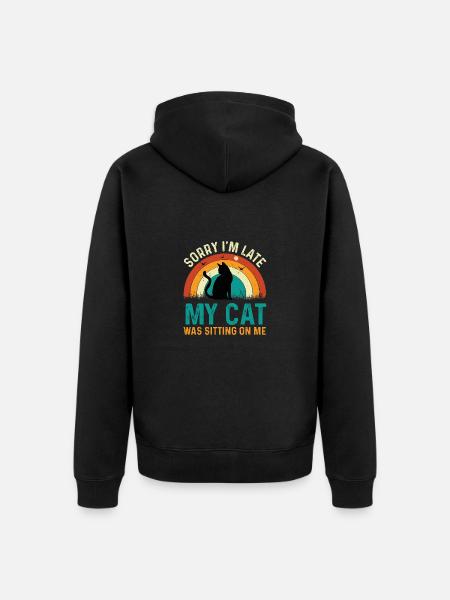 Katze Katzen Haustier Tier Mädchen Katzendame - Ekologisk premiumluvjack unisex - svart