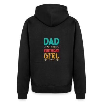 Anniversaire de la petite princesse de papa - Veste à capuche bio Premium Unisexe - noir - Dos - Nico (187cm)