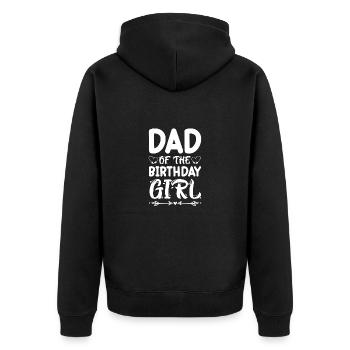 Anniversaire de la petite princesse de papa - Veste à capuche bio Premium Unisexe - noir - Dos - Nico (187cm)