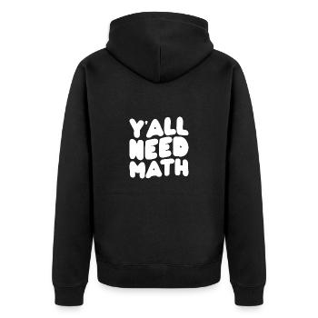 Math Mathematics Mathematician School Nerd Gift - Unisex Premium Organic Zip Hoodie - black - Back - Nico (187cm)