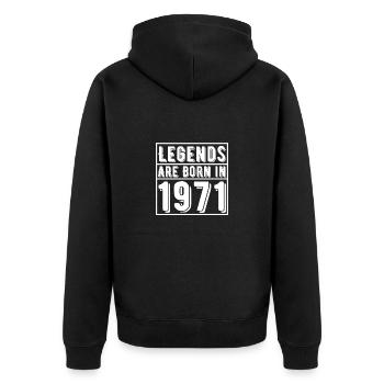 Anniversaire 1971 71 Vintage Rétro Vintage Cadeau - Veste à capuche bio Premium Unisexe - noir - Dos - Nico (187cm)