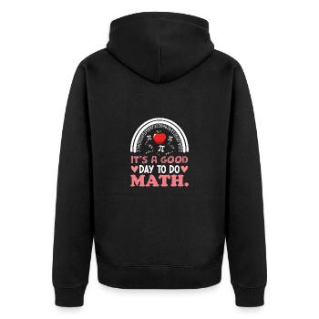 Math Mathematics Mathematician School Nerd Gift - Unisex Premium Organic Zip Hoodie - black - Back - Nico (187cm)
