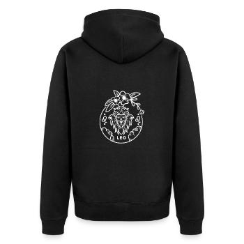 Leo Zodiac Sign Anniversaire Naissance - Veste à capuche bio Premium Unisexe - noir - Dos - Nico (187cm)