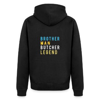 Boucherie Profession Drôle Dire Cadeau - Veste à capuche bio Premium Unisexe - noir - Dos - Nico (187cm)