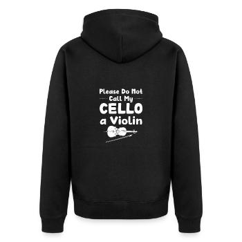 Orchestre d’instruments de violoncelle École de musique classique - Veste à capuche bio Premium Unisexe - noir - Dos - Nico (187cm)