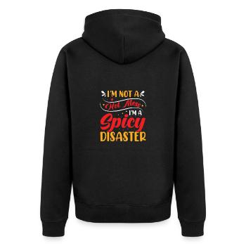 Spicy Eat Tacos Mexican Hot Chilli - Unisex Premium Organic Zip Hoodie - black - Back - Nico (187cm)