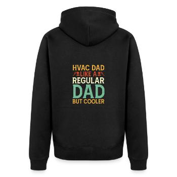 Ingénieur chauffagiste Pompe Valve Régulateur de pression Papa Père - Veste à capuche bio Premium Unisexe - noir - Dos - Nico (187cm)
