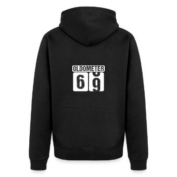 69 Birthday Celebration Year of birth 69th Celebration Year of construction - Unisex Premium Organic Zip Hoodie - black - Back - Nico (187cm)