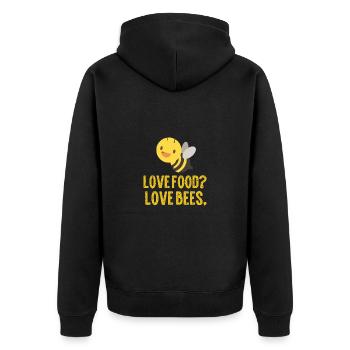 Bienen Imkerei Imker Honig Bienenzüchter Lustig - Unisex Premium Bio Zip Hoodie - Schwarz - Hinten - Nico (187cm)