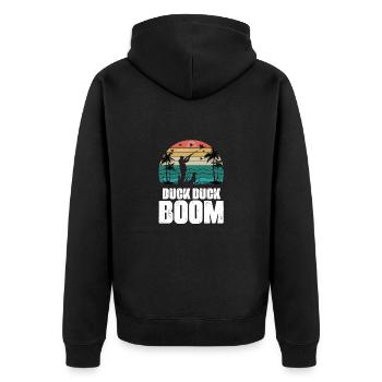 Duck Hunting Hunting Ducks Shooting Rifle Hunting - Unisex Premium Organic Zip Hoodie - black - Back - Nico (187cm)