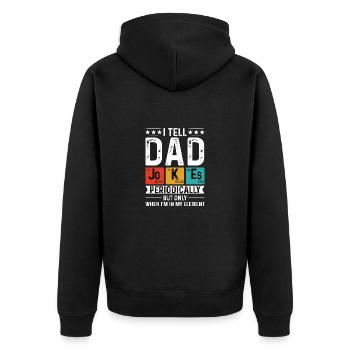 Husband Father Legendary chemist retro vintage - Unisex Premium Organic Zip Hoodie - black - Back - Nico (187cm)