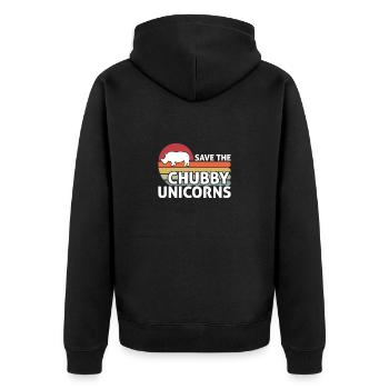 Rhino Rhino Pachyderm Africa Cadeau Zoo - Veste à capuche bio Premium Unisexe - noir - Dos - Nico (187cm)