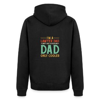 Cool Avocat Papa Jura Père Avocats Parents - Veste à capuche bio Premium Unisexe - noir - Dos - Nico (187cm)
