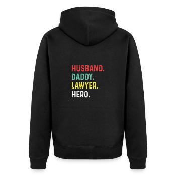 Cool Avocat Papa Jura Père Avocats Parents - Veste à capuche bio Premium Unisexe - noir - Dos - Nico (187cm)