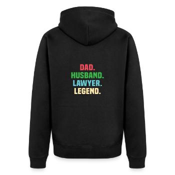 Cool Avocat Papa Jura Père Avocats Parents - Veste à capuche bio Premium Unisexe - noir - Dos - Nico (187cm)