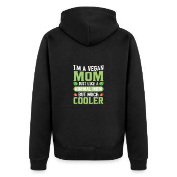 Vegan Mom Légumes Agriculture saine Jardinage - Veste à capuche bio Premium Unisexe - noir - Dos - Nico (187cm)