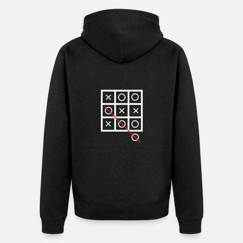 Tic tac toe - Veste à capuche bio Premium Unisexe - noir