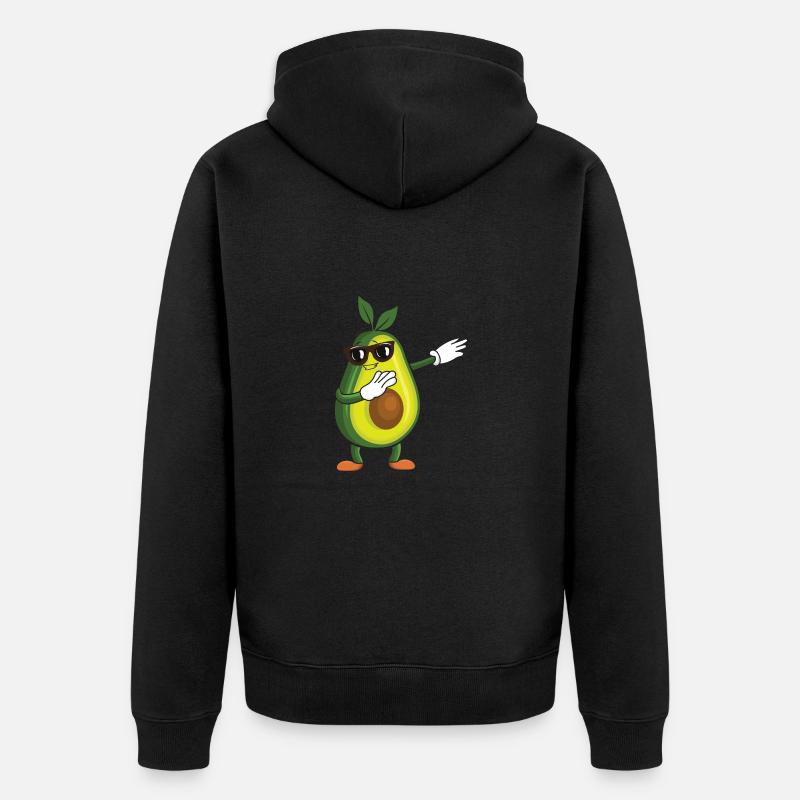 Avocat drôle de fruit cadeau - Veste à capuche bio Premium Unisexe - noir