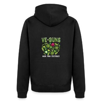 Tierschützer Veganer Vegetarier Tierliebhaber Tier - Unisex Premium Bio Zip Hoodie - Schwarz - Hinten - Nico (187cm)