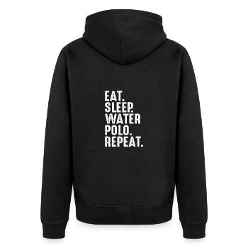 Water Polo Joueur de water-polo Sports Sports De balle Sports - Veste à capuche bio Premium Unisexe - noir - Dos - Nico (187cm)