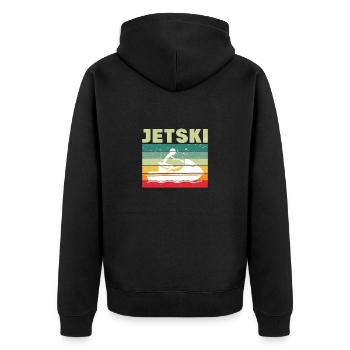 Jetski Sport Eau Moto Sports Nautiques Cadeau - Veste à capuche bio Premium Unisexe - noir - Dos - Nico (187cm)