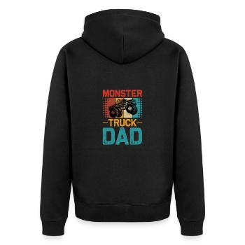 Monster Truck Monster Truck Papa Père Cadeau - Veste à capuche bio Premium Unisexe - noir - Dos - Nico (187cm)