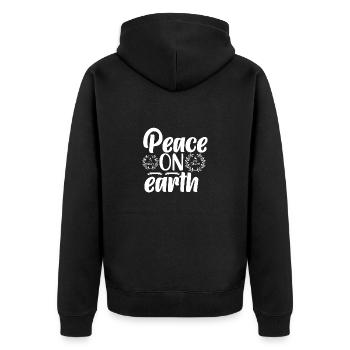 Paix Paix Amour Paix Mondiale Paix - Veste à capuche bio Premium Unisexe - noir - Dos - Nico (187cm)