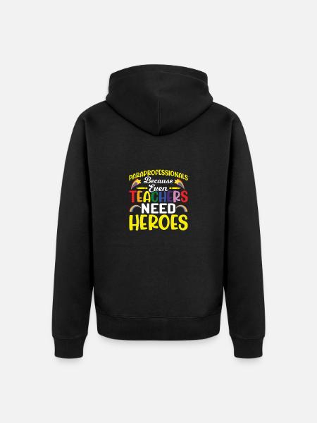 Paraprofessional - Unisex Premium Organic Zip Hoodie - black