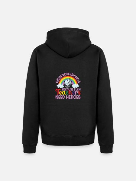 Paraprofessional - Unisex Premium Organic Zip Hoodie - black