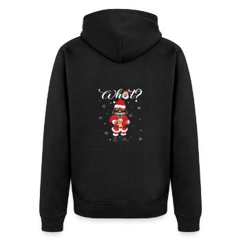 Weihnachtshund Weihnachten Hundebesitzer Hund Tier - Unisex Premium Bio Zip Hoodie - Schwarz - Hinten - Nico (187cm)