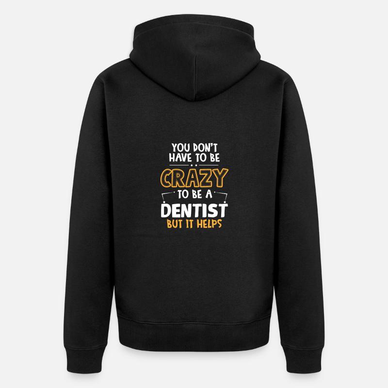 Assistant dentaire Dentiste Dent - Veste à capuche bio Premium Unisexe - noir