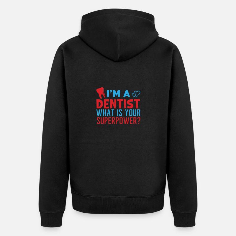 Assistante dentaire Dentiste Dent - Veste à capuche bio Premium Unisexe - noir