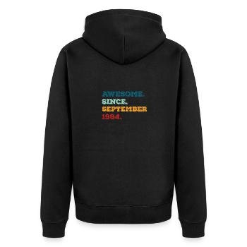 Anniversaire Septembre 1994 Naissance Année de naissance - Veste à capuche bio Premium Unisexe - noir - Dos - Nico (187cm)