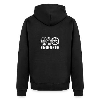 Mechanical Engineer Mechanical Engineer Profession - Unisex Premium Organic Zip Hoodie - black - Back - Nico (187cm)