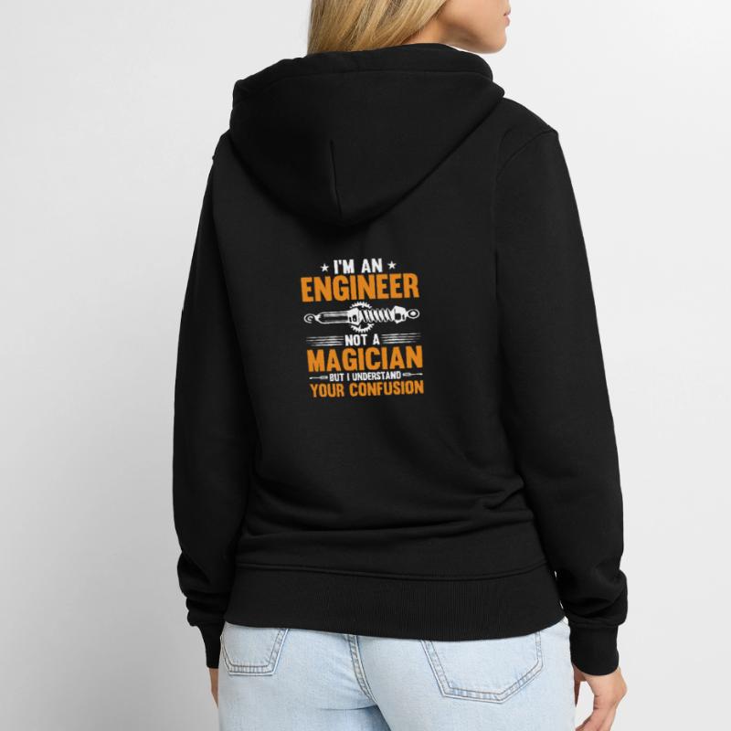 Engineer Brain Mechanical Engineering Electrical Engineering Math Unisex Premium Organic Zip Hoodie