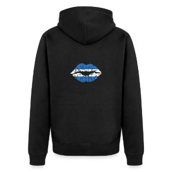Drapeau national du Honduras République du Honduras Cœur - Veste à capuche bio Premium Unisexe - noir - Dos - Nico (187cm)