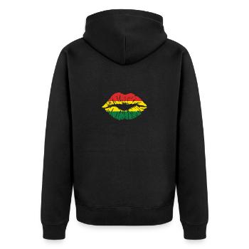 Bolivie - Drapeau bolivien - Fabriqué en Bolivie - Veste à capuche bio Premium Unisexe - noir - Dos - Nico (187cm)