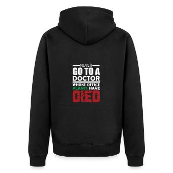 Medical Internist Medicine Doctor Gift - Unisex Premium Organic Zip Hoodie - black - Back - Nico (187cm)