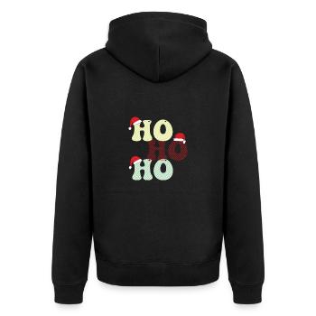 Père Noël Noël Drôle de dicton - Veste à capuche bio Premium Unisexe - noir - Dos - Nico (187cm)