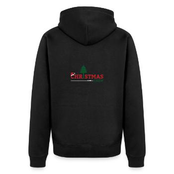 Christmas Team Partner Look Christmas Crew - Unisex Premium Organic Zip Hoodie - black - Back - Nico (187cm)