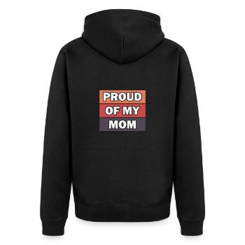 Beste Mama Überhaupt Muttertag Mutter Geschenk - Unisex Premium Bio Zip Hoodie - Schwarz - Hinten - Nico (187cm)