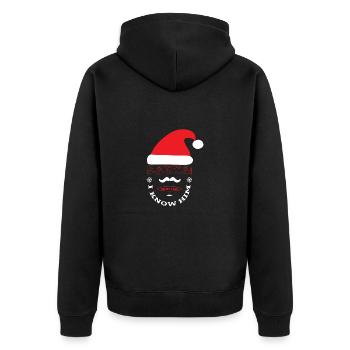 Père Noël Noël Drôle de dicton - Veste à capuche bio Premium Unisexe - noir - Dos - Nico (187cm)