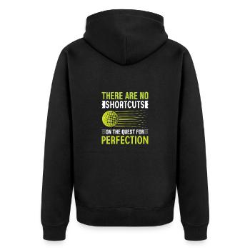 Golf Golfer Gift Hobby Club Quote - Unisex Premium Organic Zip Hoodie - black - Back - Nico (187cm)