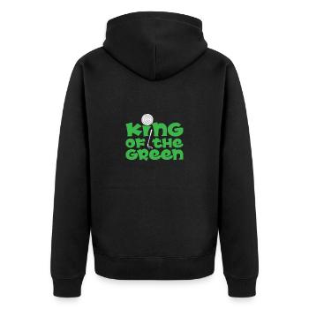 Golf Golfer Gift Hobby Club Quote - Unisex Premium Organic Zip Hoodie - black - Back - Nico (187cm)
