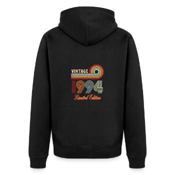 Limited Edition 1994 Birthday Born 1994 - Unisex Premium Organic Zip Hoodie - black - Back - Nico (187cm)