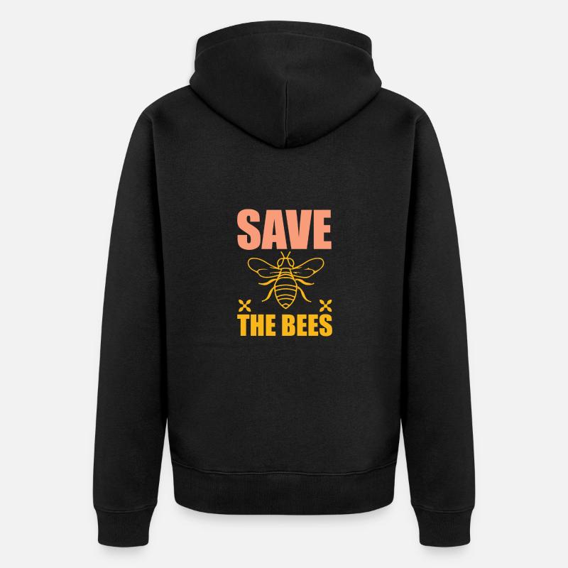 Abeille - Veste à capuche bio Premium Unisexe - noir