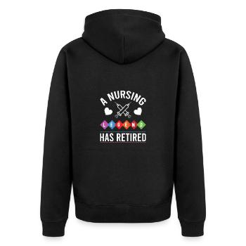 Retraite infirmière à la retraite - Veste à capuche bio Premium Unisexe - noir - Dos - Nico (187cm)