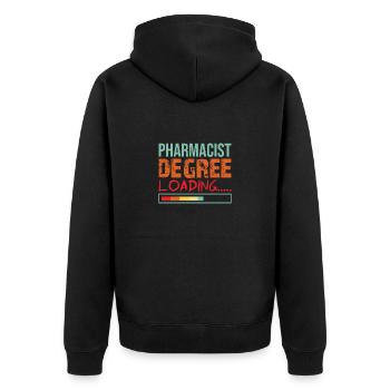 Pharmacist Gift Pharmacy Pharmacy Degree - Unisex Premium Organic Zip Hoodie - black - Back - Nico (187cm)