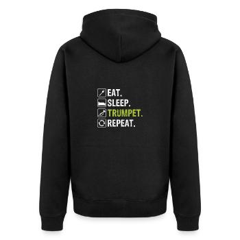 Orchestre de trompette Musicien trompettiste Cuivres Musique - Veste à capuche bio Premium Unisexe - noir - Dos - Nico (187cm)